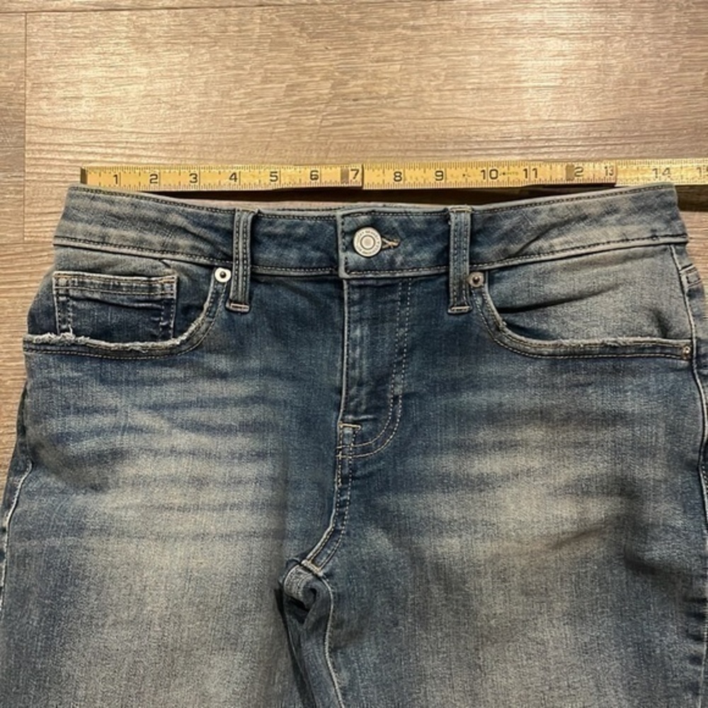 Lucky Brand Lolita low rise crop distressed denim blue jeans size 6/28 - Picture 13 of 14